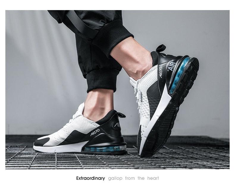 Chaussures de course unisexe à coussin d'air Baskets pour hommes Chaussures de sport légères et respirantes Entraînement Jogging Soutien de la voûte plantaire Chaussures de tennis Baskets à coussin d'air respirantes pour l'entraînement en salle de sport