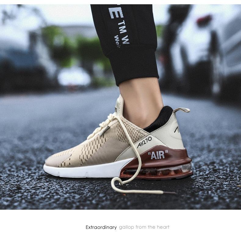 Chaussures de course unisexe à coussin d'air Baskets pour hommes Chaussures de sport légères et respirantes Entraînement Jogging Soutien de la voûte plantaire Chaussures de tennis Baskets à coussin d'air respirantes pour l'entraînement en salle de sport
