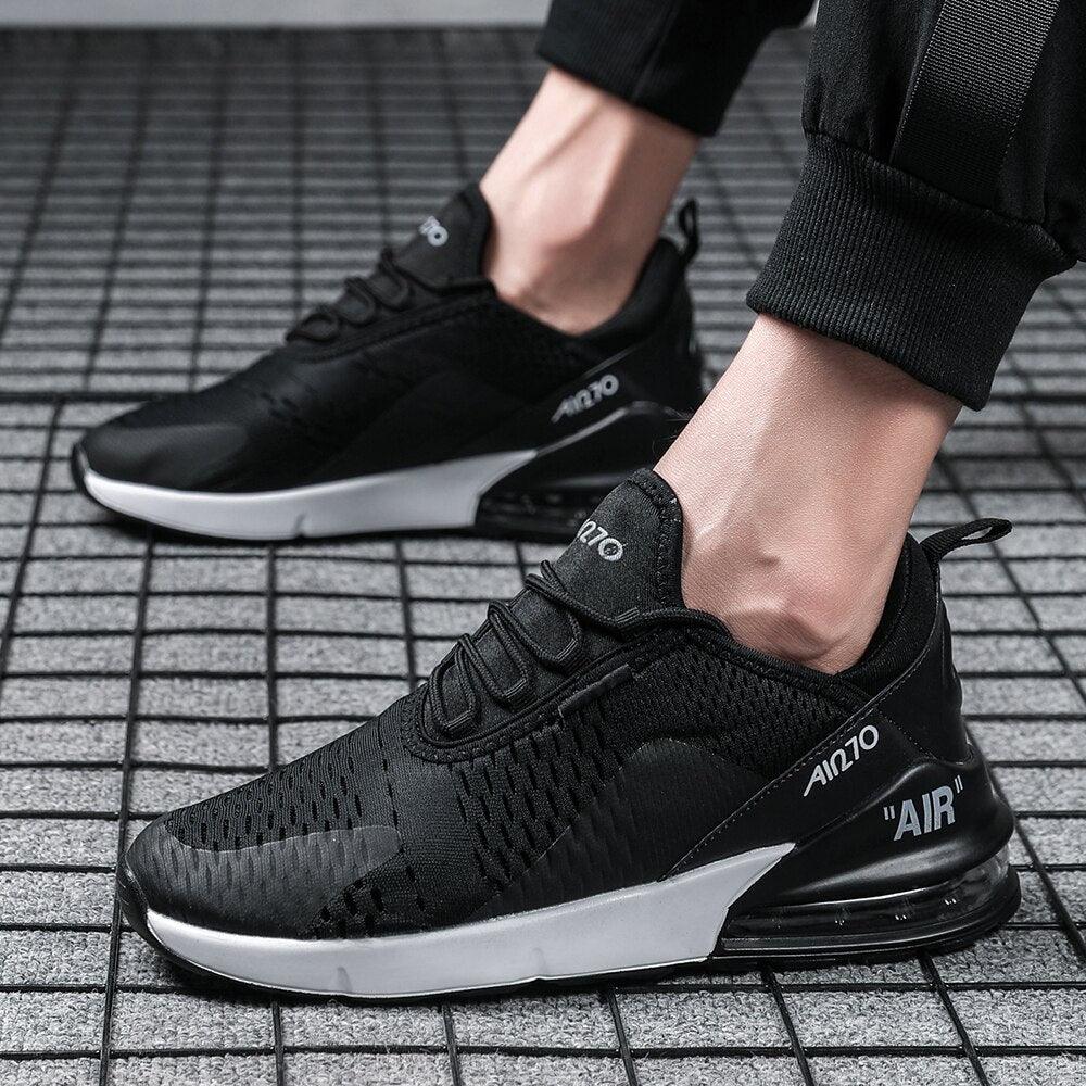 Chaussures de course unisexe à coussin d'air Baskets pour hommes Chaussures de sport légères et respirantes Entraînement Jogging Soutien de la voûte plantaire Chaussures de tennis Baskets à coussin d'air respirantes pour l'entraînement en salle de sport