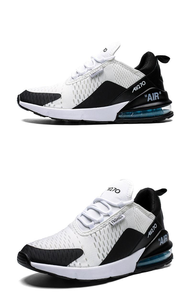 Chaussures de course unisexe à coussin d'air Baskets pour hommes Chaussures de sport légères et respirantes Entraînement Jogging Soutien de la voûte plantaire Chaussures de tennis Baskets à coussin d'air respirantes pour l'entraînement en salle de sport