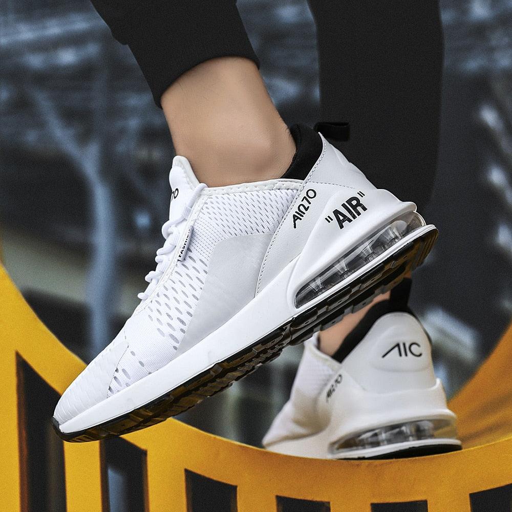 Chaussures de course unisexe à coussin d'air Baskets pour hommes Chaussures de sport légères et respirantes Entraînement Jogging Soutien de la voûte plantaire Chaussures de tennis Baskets à coussin d'air respirantes pour l'entraînement en salle de sport