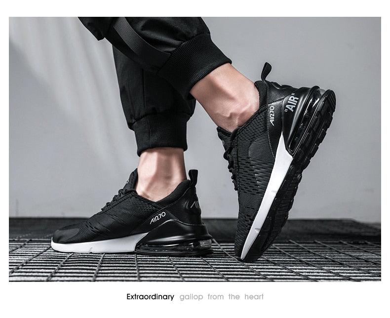 Chaussures de course unisexe à coussin d'air Baskets pour hommes Chaussures de sport légères et respirantes Entraînement Jogging Soutien de la voûte plantaire Chaussures de tennis Baskets à coussin d'air respirantes pour l'entraînement en salle de sport
