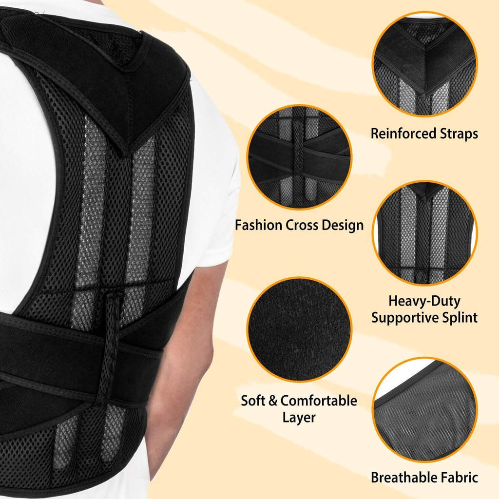 Correcteur de posture unisexe pour le dos