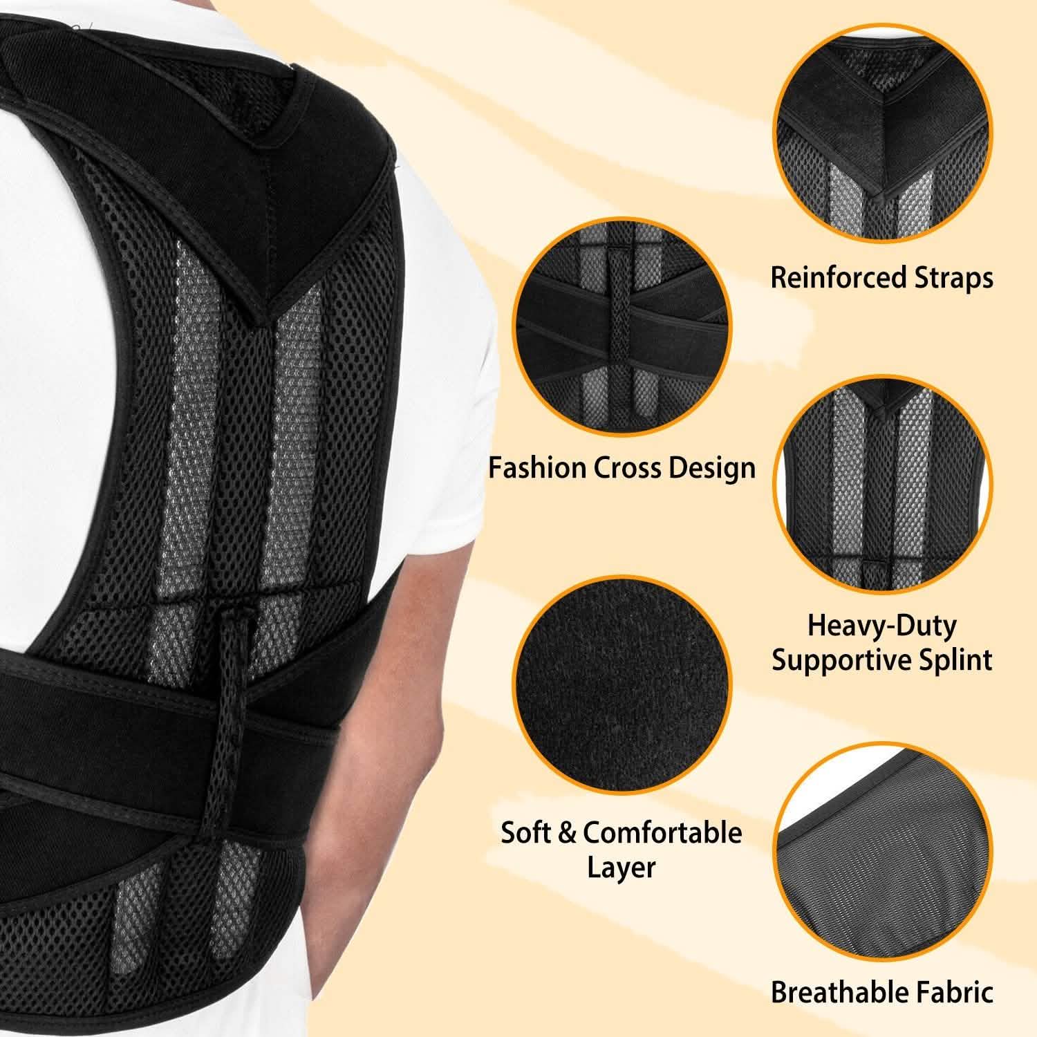 Correcteur de posture unisexe pour le dos