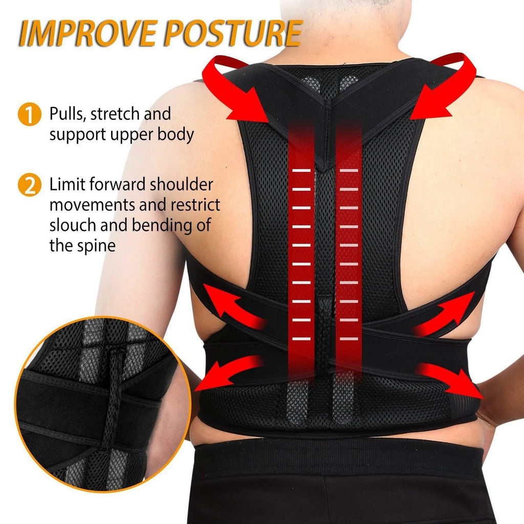 Correcteur de posture unisexe pour le dos