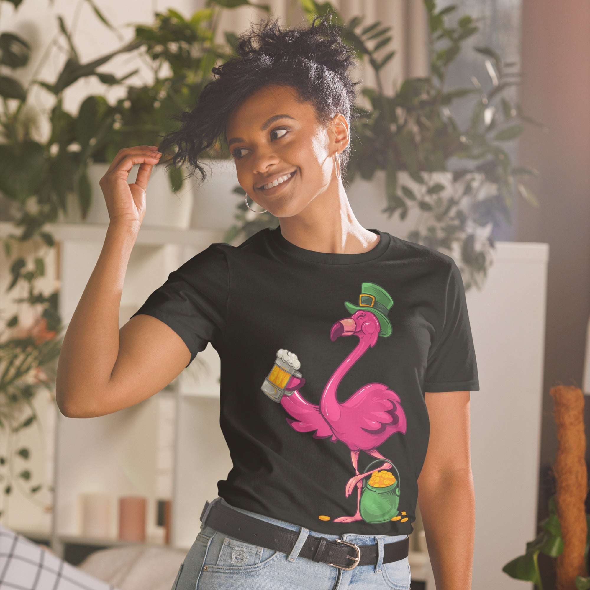 Original Le T-shirt populaire Flamingo de la Saint-Patrick