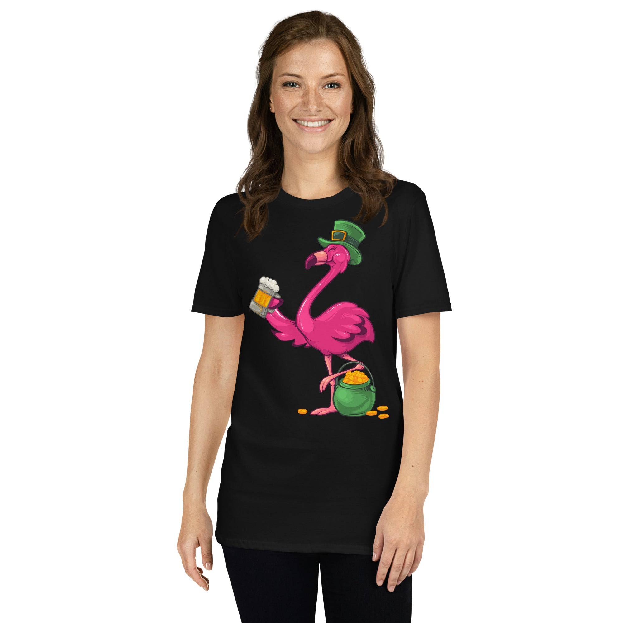 Original Le T-shirt populaire Flamingo de la Saint-Patrick