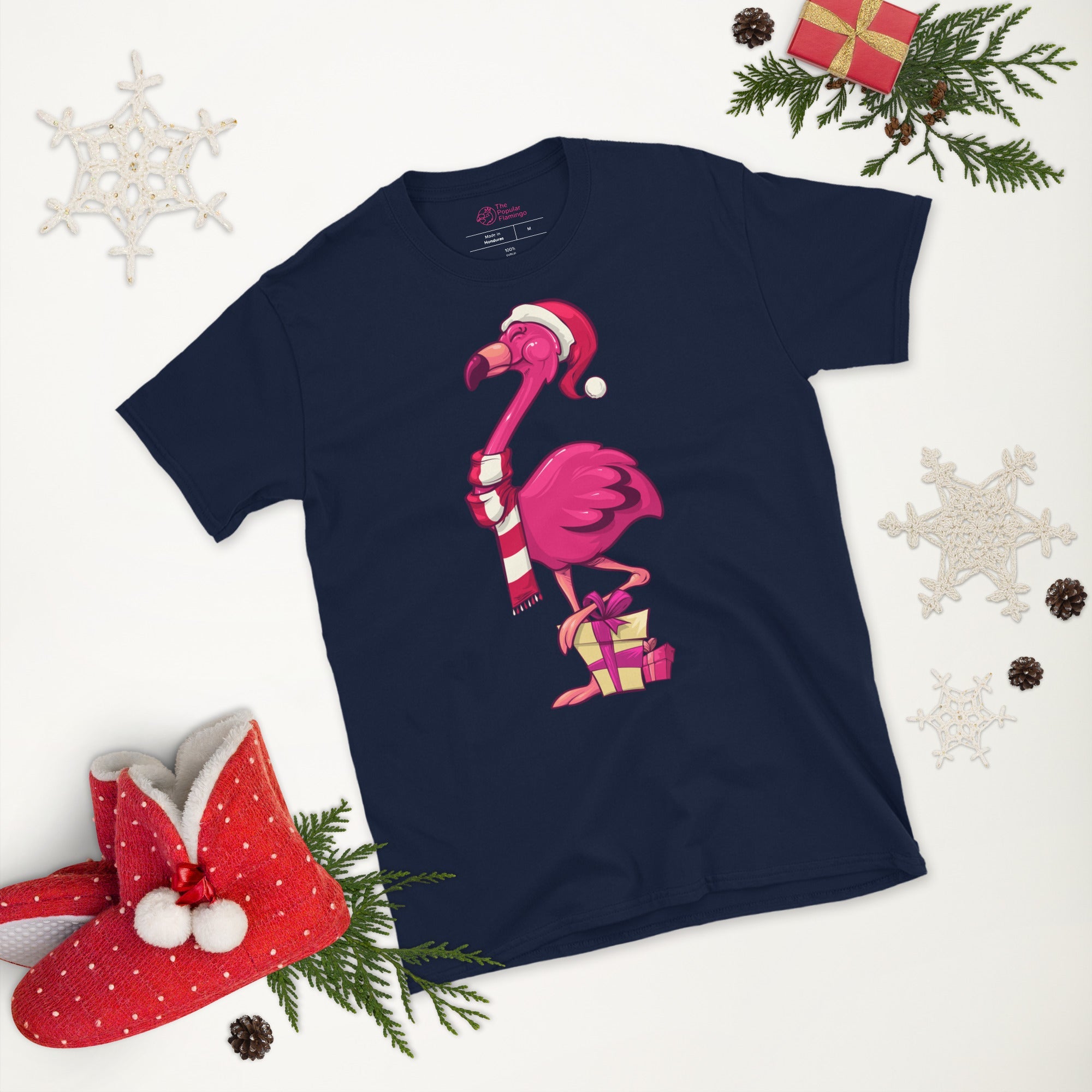 Original Le T-shirt de Noël populaire Flamant rose