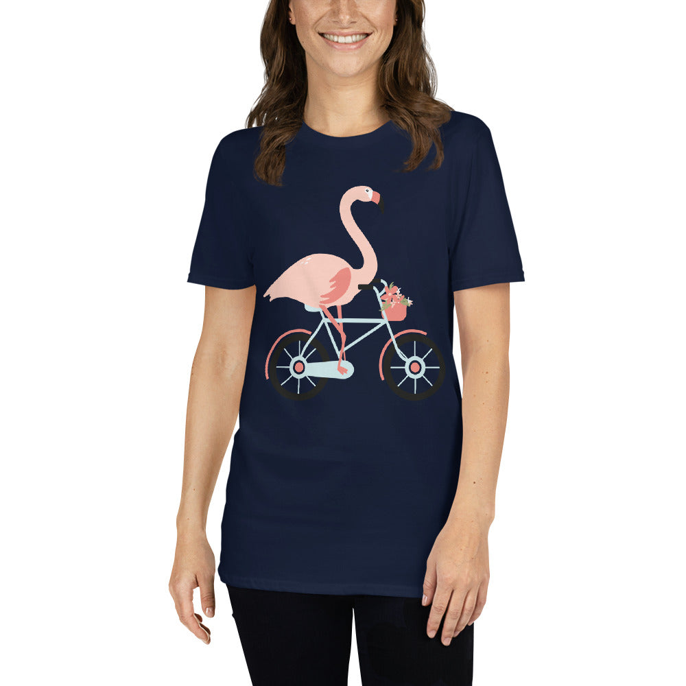 T-Shirt Vélo Flamant Rose
