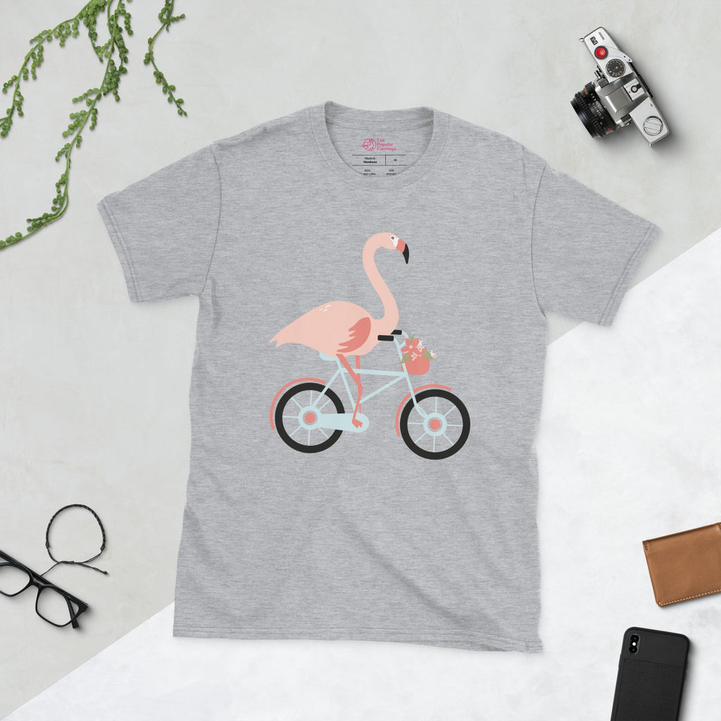 T-Shirt Vélo Flamant Rose