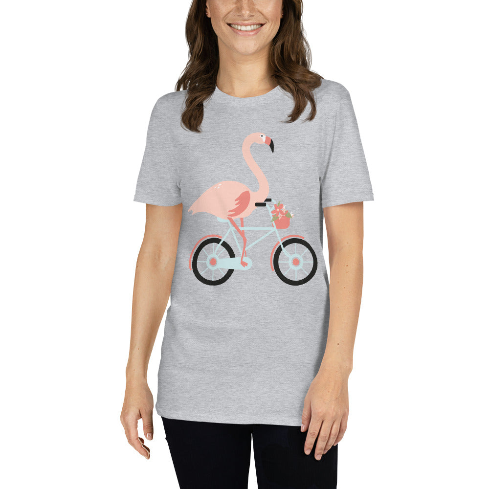 T-Shirt Vélo Flamant Rose