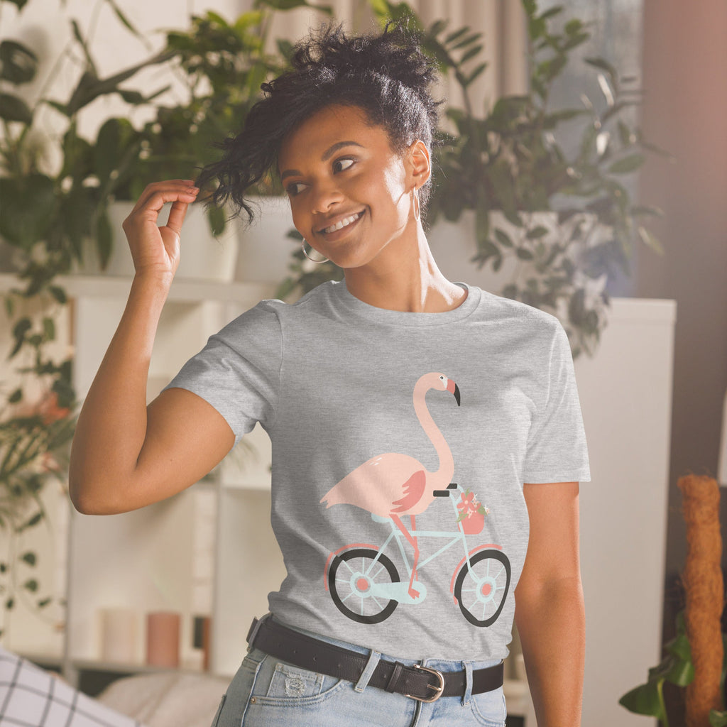 T-Shirt Vélo Flamant Rose