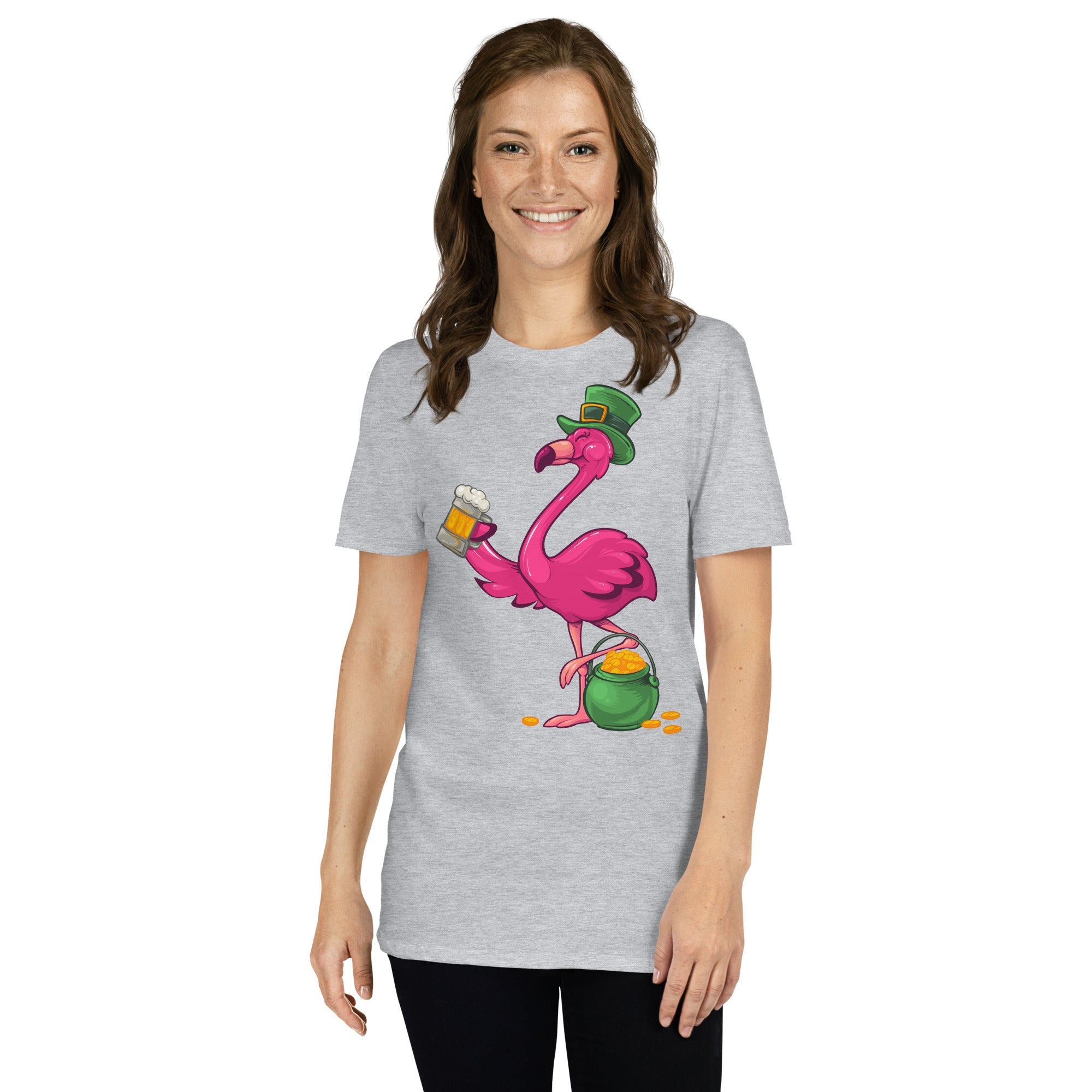 Original Le T-shirt populaire Flamingo de la Saint-Patrick