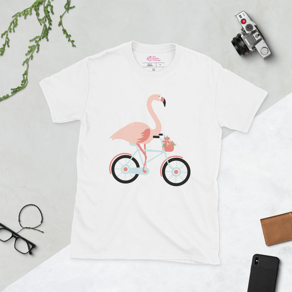 T-Shirt Vélo Flamant Rose