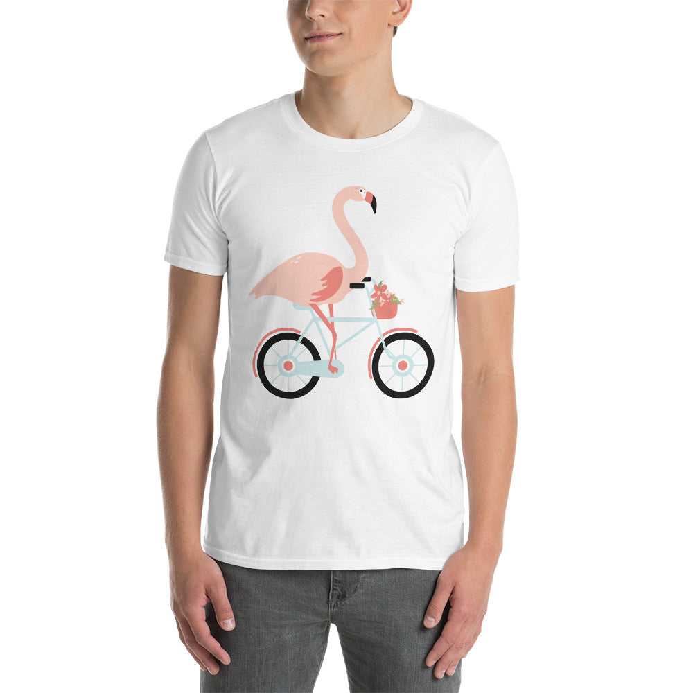 T-Shirt Vélo Flamant Rose