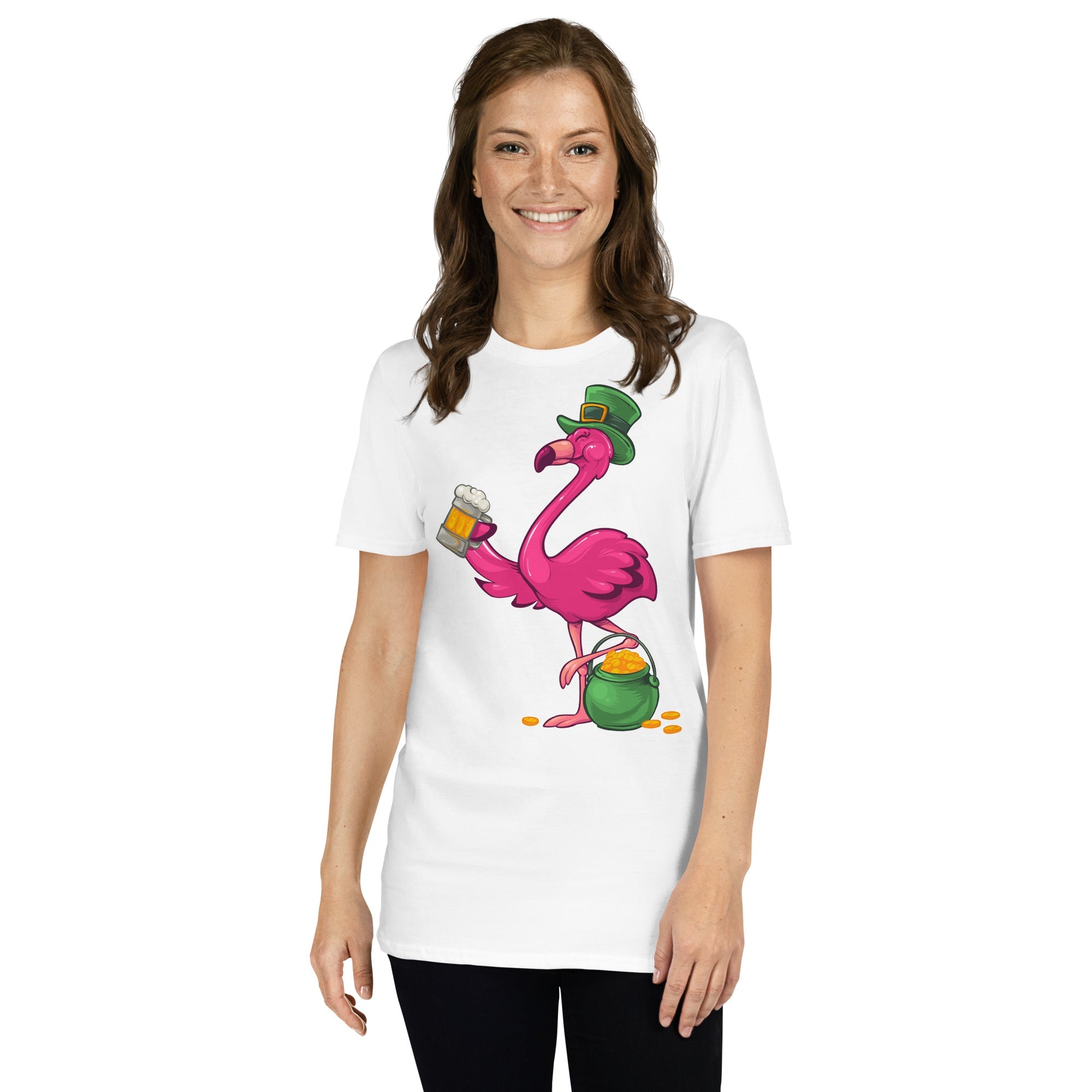 Original Le T-shirt populaire Flamingo de la Saint-Patrick