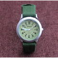 Montre unisexe en nylon pour enfants, style sport, fine, pour étudiants, en toile, à quartz, avec affichage militaire, montre-bracelet de sport militaire pour homme avec bracelet en nylon coulissant.