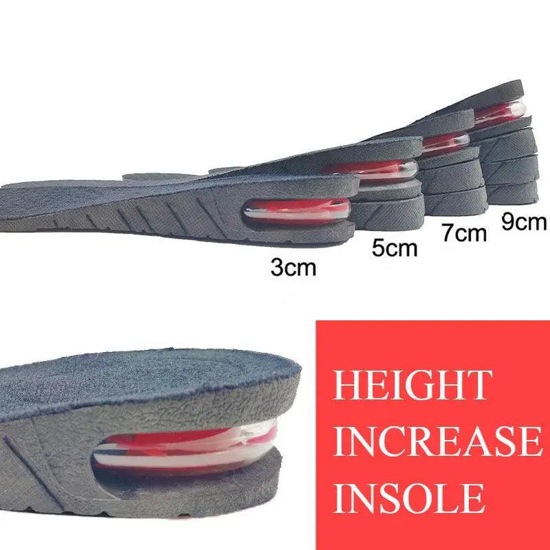 Coussin gonflable unisexe pour talon de chaussure, ajustable en hauteur (3-9cm), pour vous grandir et soutenir vos pieds.