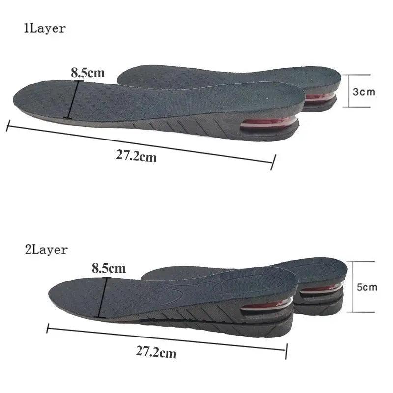 Coussin gonflable unisexe pour talon de chaussure, ajustable en hauteur (3-9cm), pour vous grandir et soutenir vos pieds.