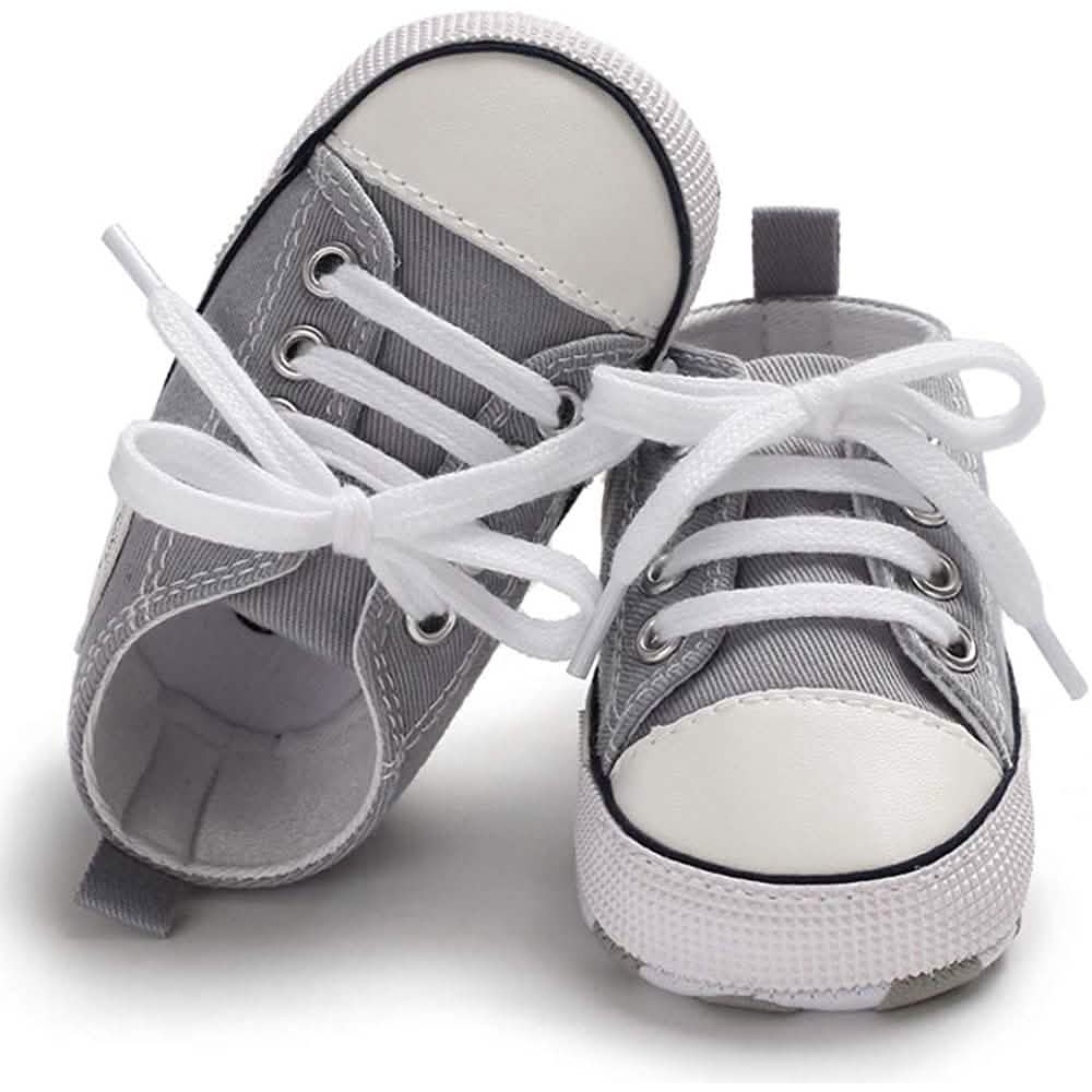 Chaussures montantes unisexe en jean pour nouveau-né, semelle souple antidérapante