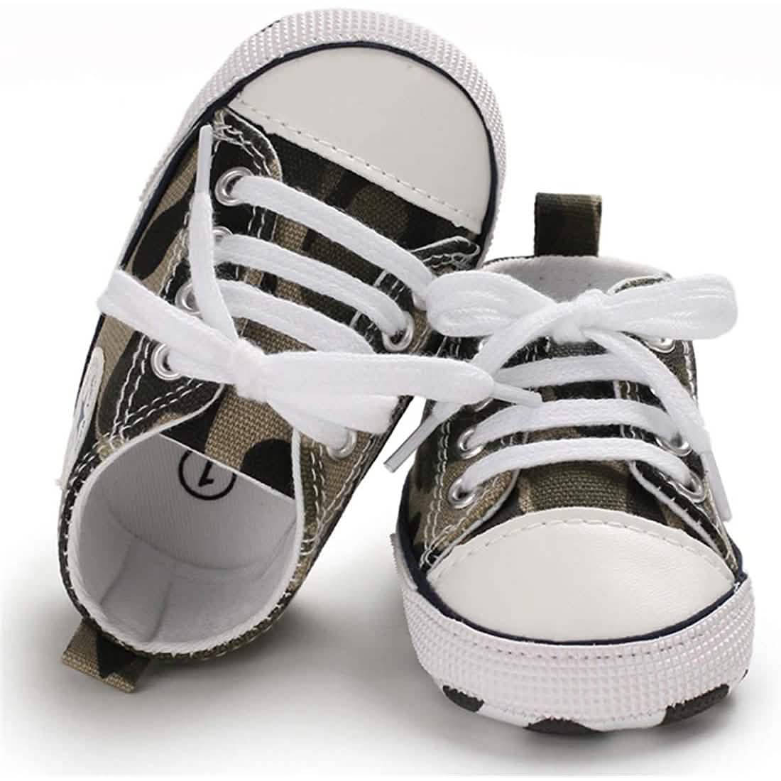 Chaussures montantes unisexe en jean pour nouveau-né, semelle souple antidérapante