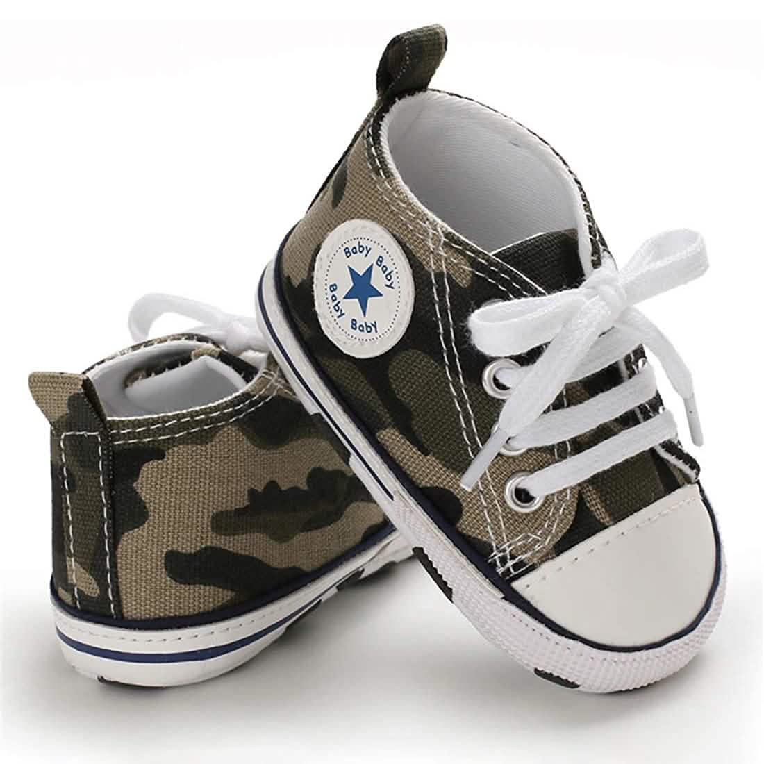 Chaussures montantes unisexe en jean pour nouveau-né, semelle souple antidérapante