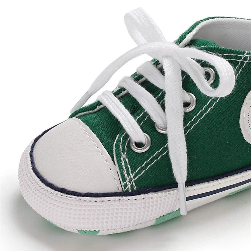 Chaussures montantes unisexe en jean pour nouveau-né, semelle souple antidérapante