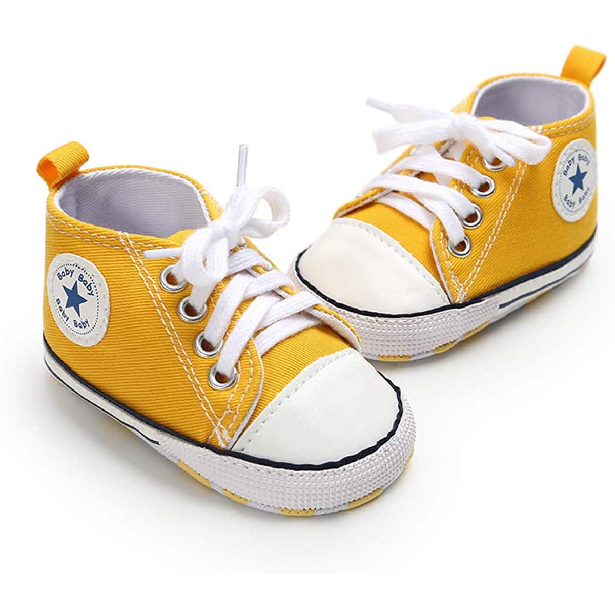Chaussures montantes unisexe en jean pour nouveau-né, semelle souple antidérapante