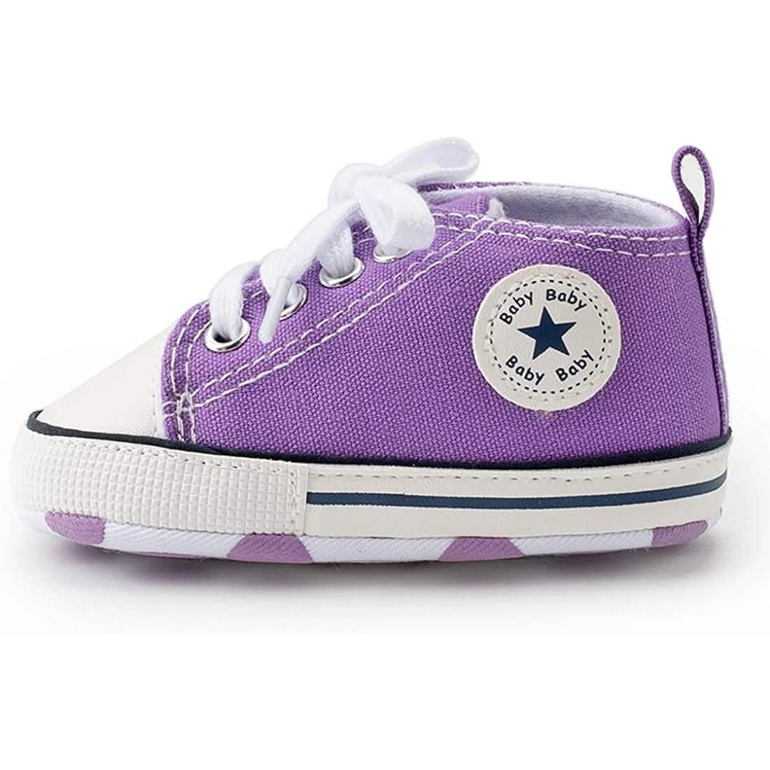 Chaussures montantes unisexe en jean pour nouveau-né, semelle souple antidérapante