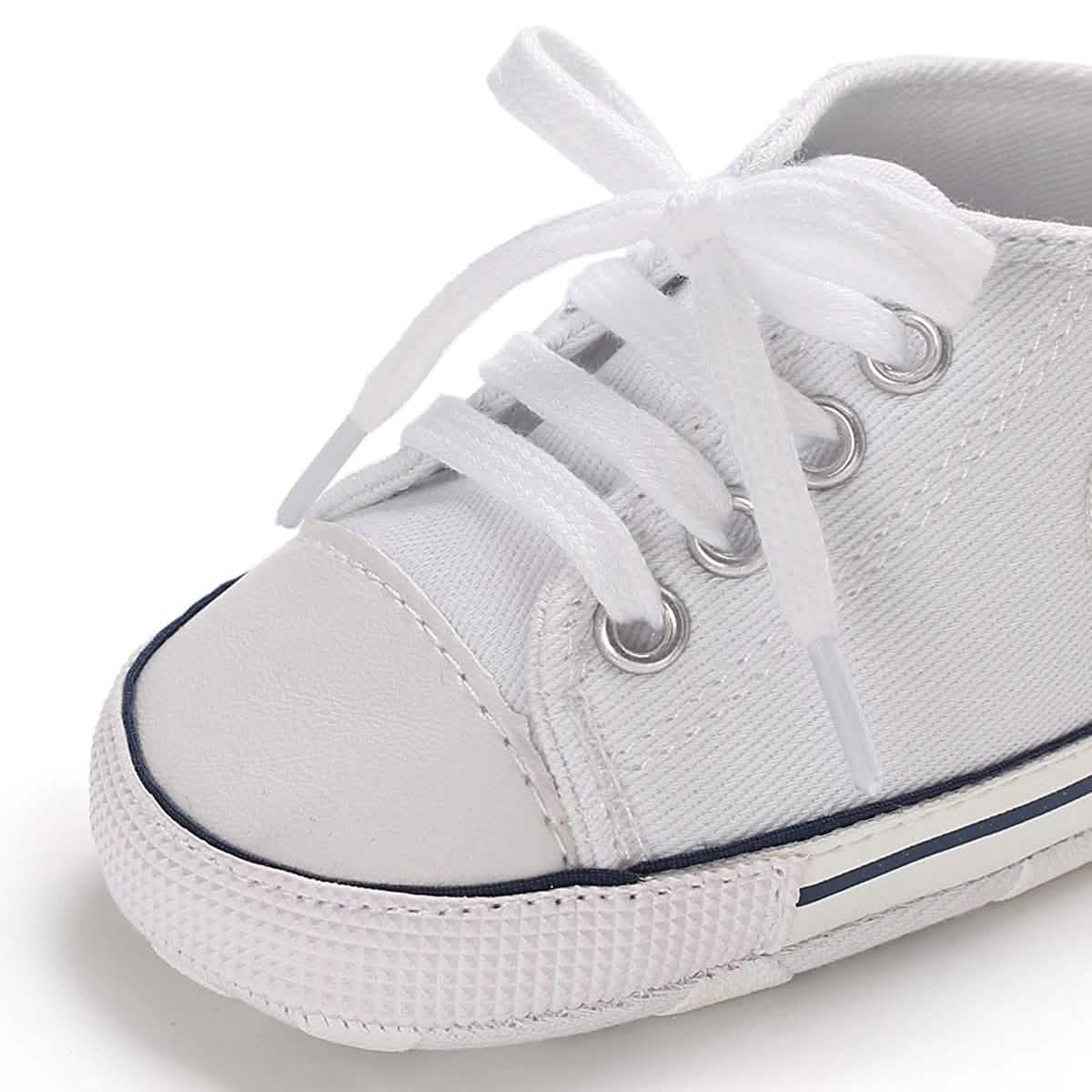 Chaussures montantes unisexe en jean pour nouveau-né, semelle souple antidérapante