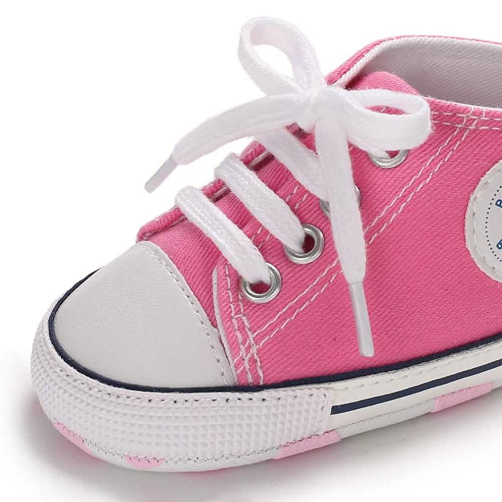 Chaussures montantes unisexe en jean pour nouveau-né, semelle souple antidérapante
