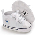 Chaussures montantes unisexe en jean pour nouveau-né, semelle souple antidérapante