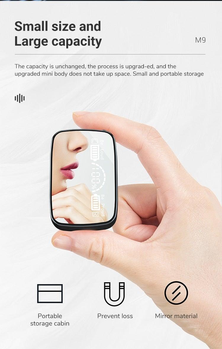 Casque audio Bluetooth 5.1 léger unisexe sans fil Écouteurs de sport étanches Casque Bluetooth Oreillette Casque de sport Lecteur de musique portable sans fil Résistant à la transpiration pour l'entraînement Conception avec écran LED intelligent