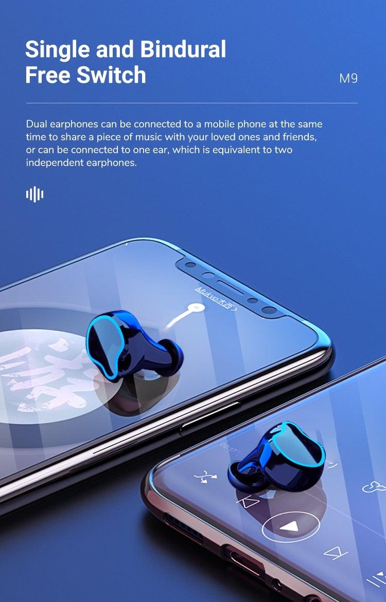 Casque audio Bluetooth 5.1 léger unisexe sans fil Écouteurs de sport étanches Casque Bluetooth Oreillette Casque de sport Lecteur de musique portable sans fil Résistant à la transpiration pour l'entraînement Conception avec écran LED intelligent