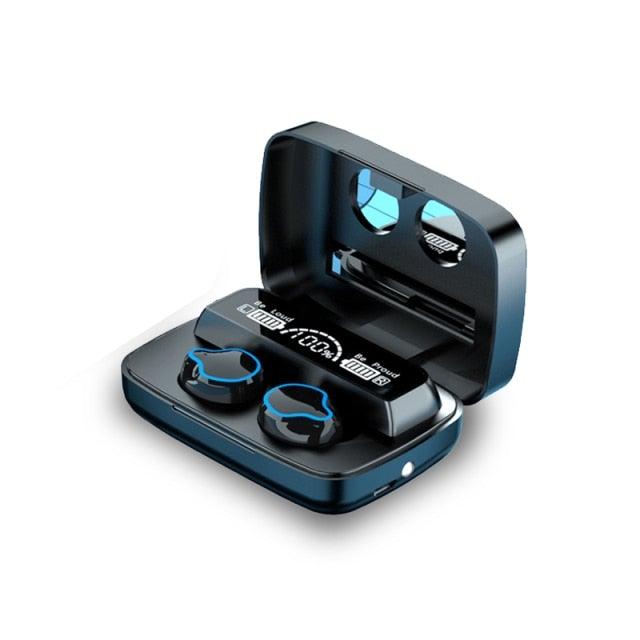 Casque audio Bluetooth 5.1 léger unisexe sans fil Écouteurs de sport étanches Casque Bluetooth Oreillette Casque de sport Lecteur de musique portable sans fil Résistant à la transpiration pour l'entraînement Conception avec écran LED intelligent
