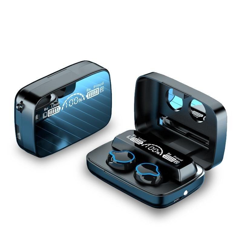 Casque audio Bluetooth 5.1 léger unisexe sans fil Écouteurs de sport étanches Casque Bluetooth Oreillette Casque de sport Lecteur de musique portable sans fil Résistant à la transpiration pour l'entraînement Conception avec écran LED intelligent