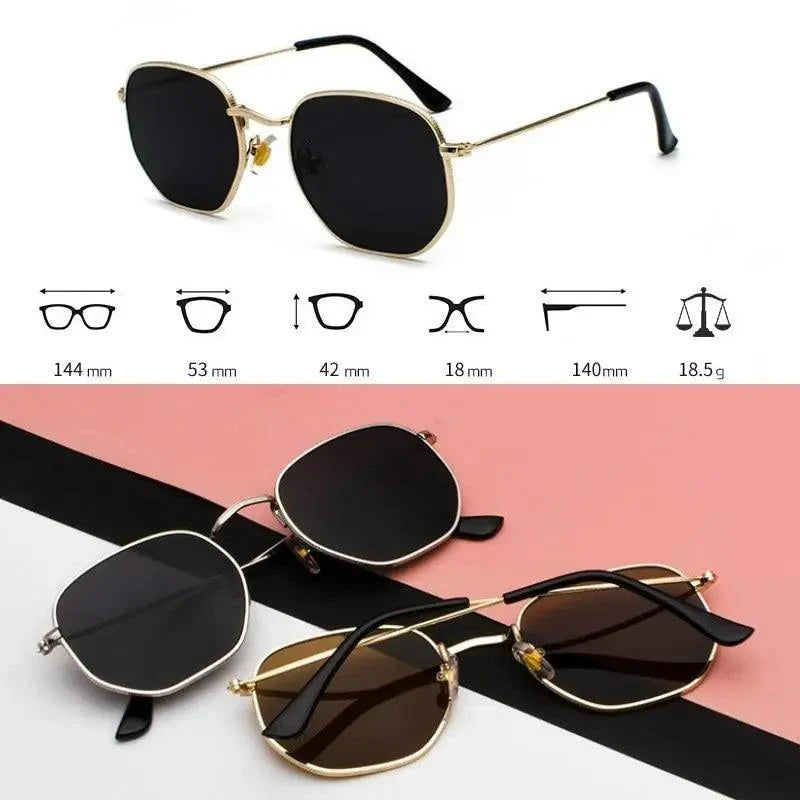 Lunettes de soleil carrées de luxe unisexe pour hommes, UV400, monture métallique pour femmes, lunettes de vue pour dames