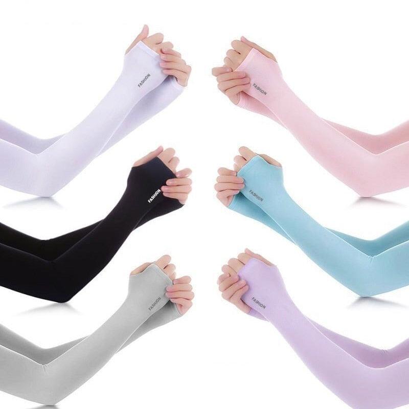 Manchon de compression unisexe taille unique rafraîchissant, anti-UV, avec trou pour le pouce, manchon de compression sportif pour dissimuler les tatouages, long manchon de bras, antidérapant, protège-bras chauffant pour sports de plein air.