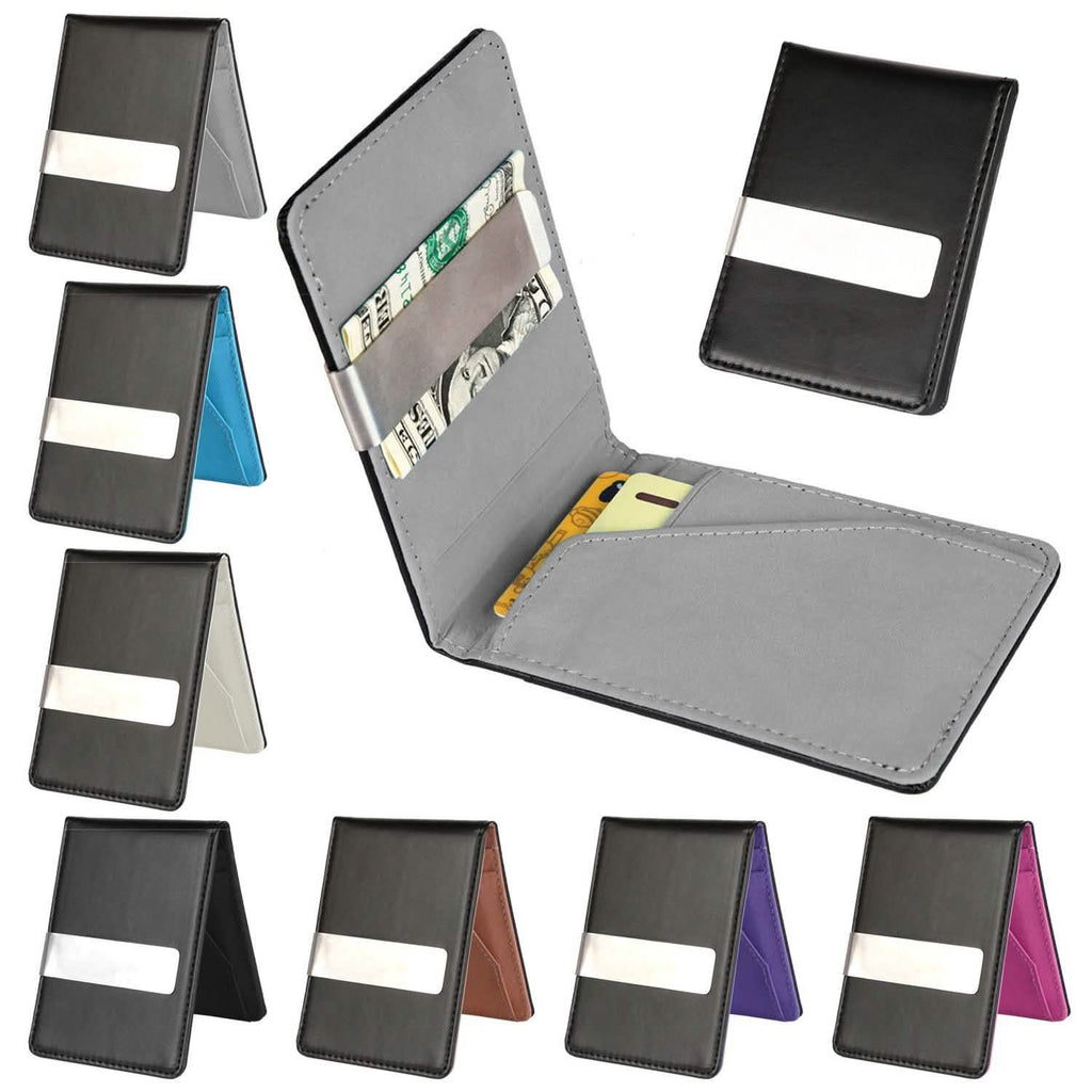 Portefeuille unisexe en cuir PU avec blocage RFID