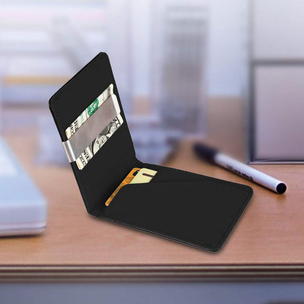 Portefeuille unisexe en cuir PU avec blocage RFID