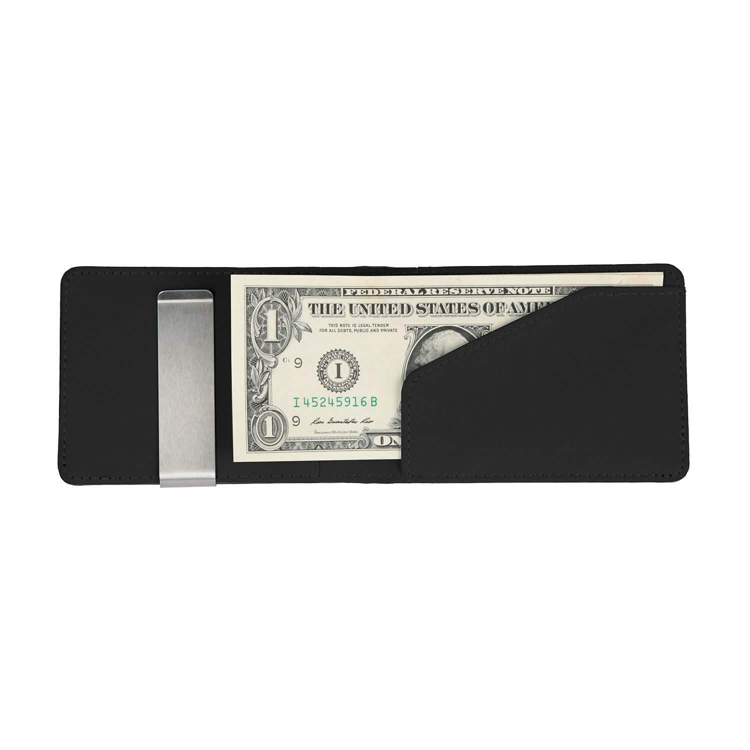 Portefeuille unisexe en cuir PU avec blocage RFID