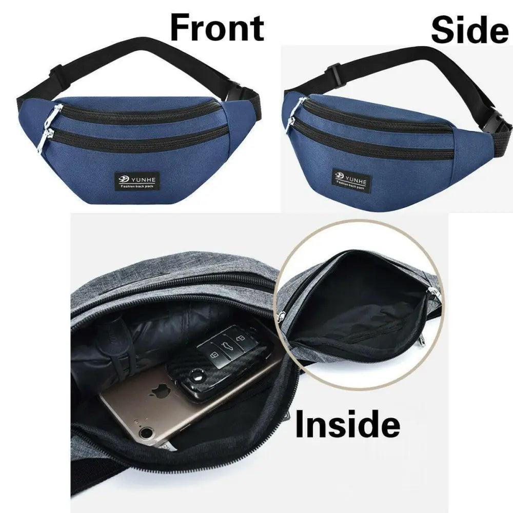 Banane unisexe rétro • Sac banane au design unique • Ceinture réglable • Sac de voyage étanche • Sac de poitrine de sport