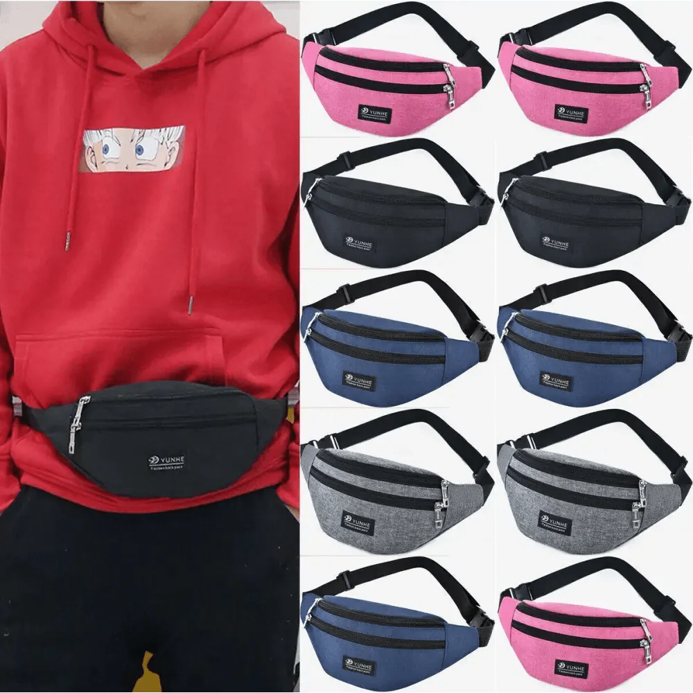 Banane unisexe rétro • Sac banane au design unique • Ceinture réglable • Sac de voyage étanche • Sac de poitrine de sport