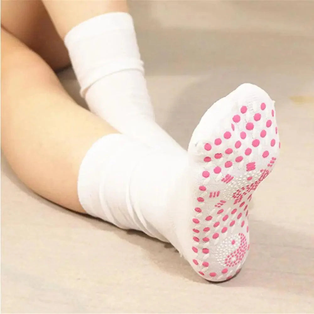 Chaussettes magnétiques auto-chauffantes unisexe Auto-chauffantes Confortables Hiver Chaudes Massage Douces Soulagement de la douleur