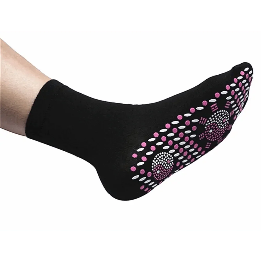 Chaussettes magnétiques auto-chauffantes unisexe Auto-chauffantes Confortables Hiver Chaudes Massage Douces Soulagement de la douleur