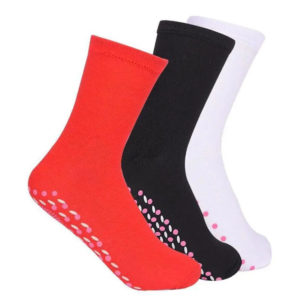 Chaussettes magnétiques auto-chauffantes unisexe Auto-chauffantes Confortables Hiver Chaudes Massage Douces Soulagement de la douleur