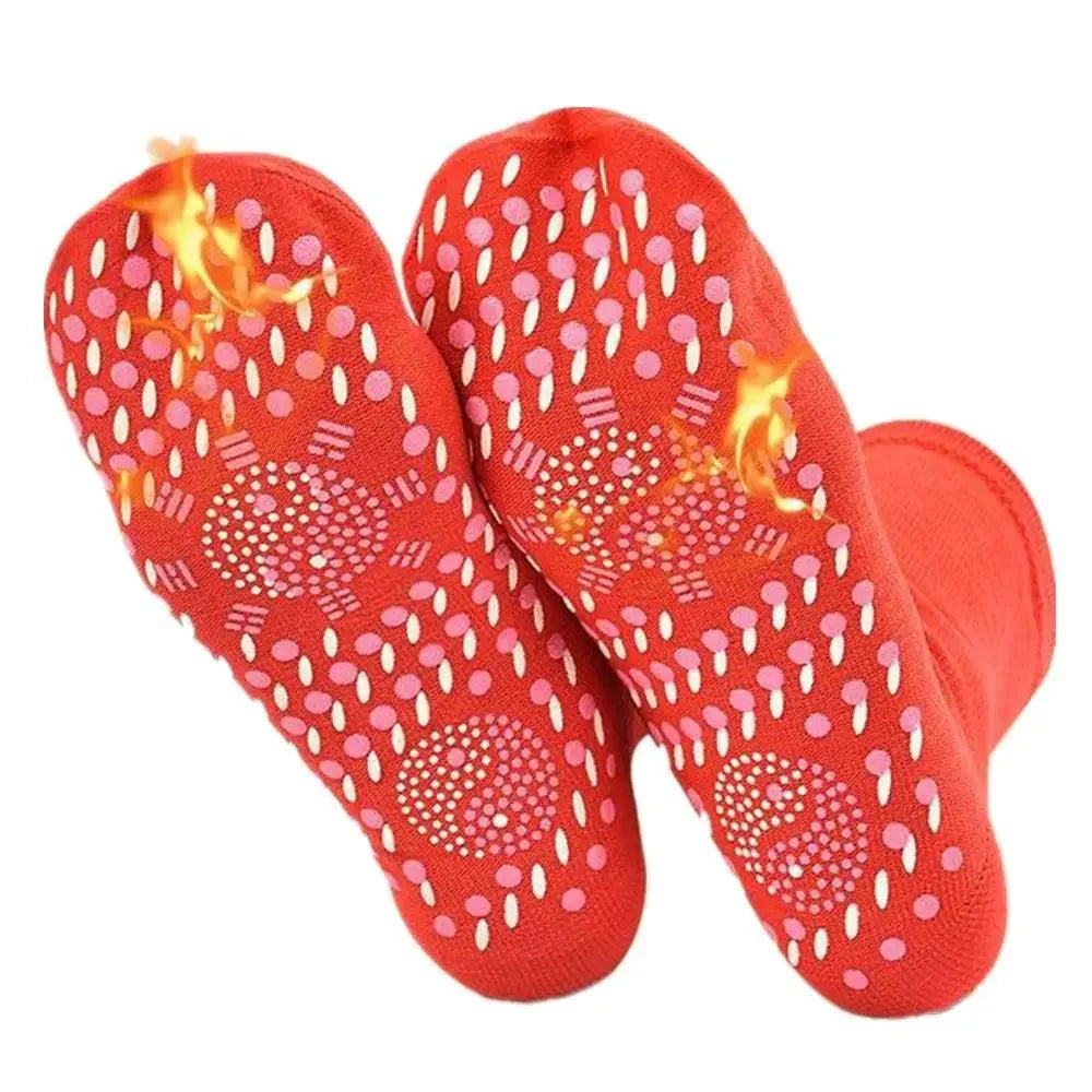 Chaussettes magnétiques auto-chauffantes unisexe Auto-chauffantes Confortables Hiver Chaudes Massage Douces Soulagement de la douleur