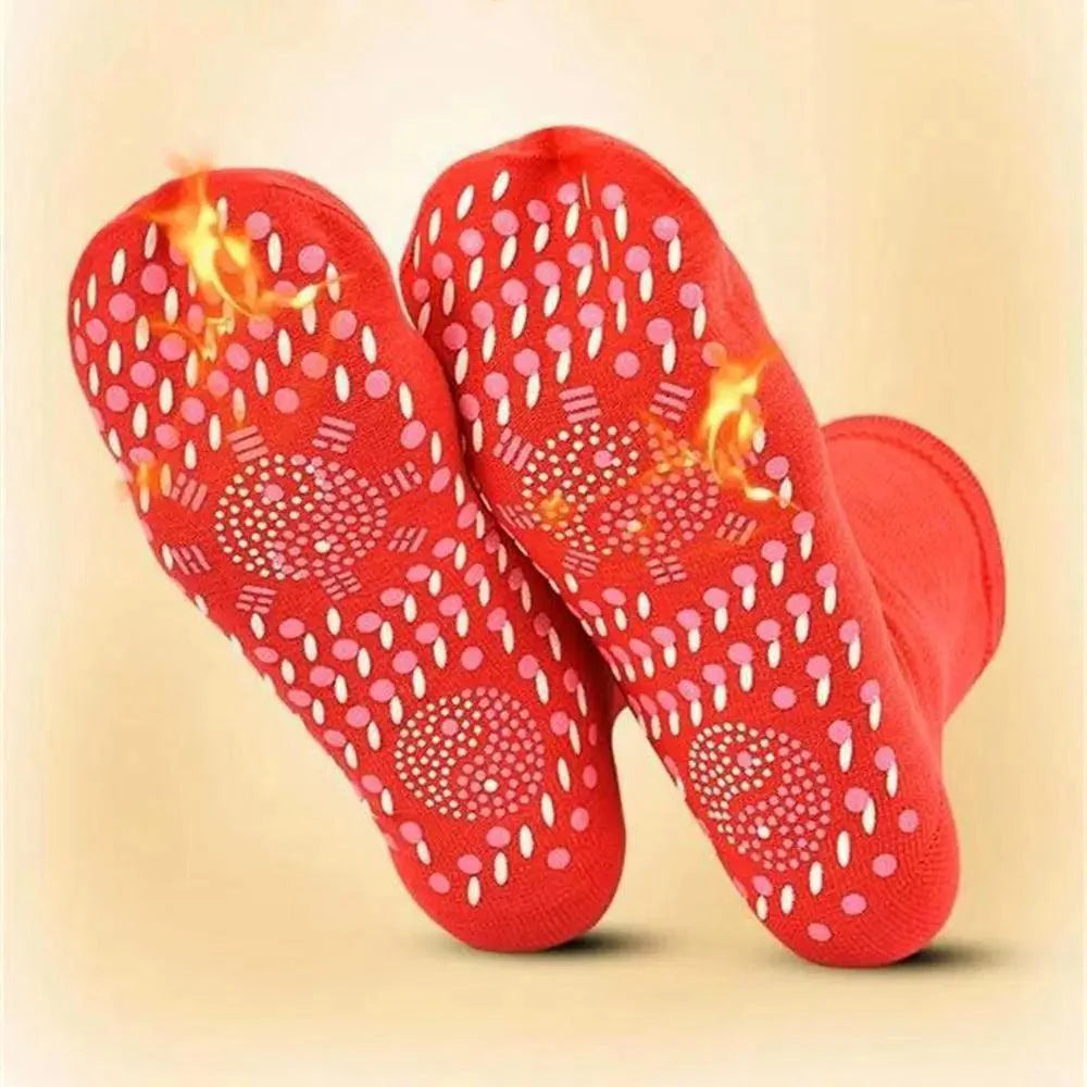 Chaussettes magnétiques auto-chauffantes unisexe Auto-chauffantes Confortables Hiver Chaudes Massage Douces Soulagement de la douleur