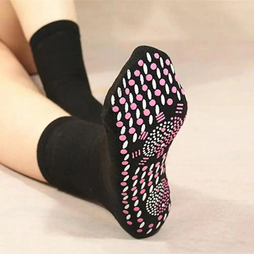 Chaussettes magnétiques auto-chauffantes unisexe Auto-chauffantes Confortables Hiver Chaudes Massage Douces Soulagement de la douleur