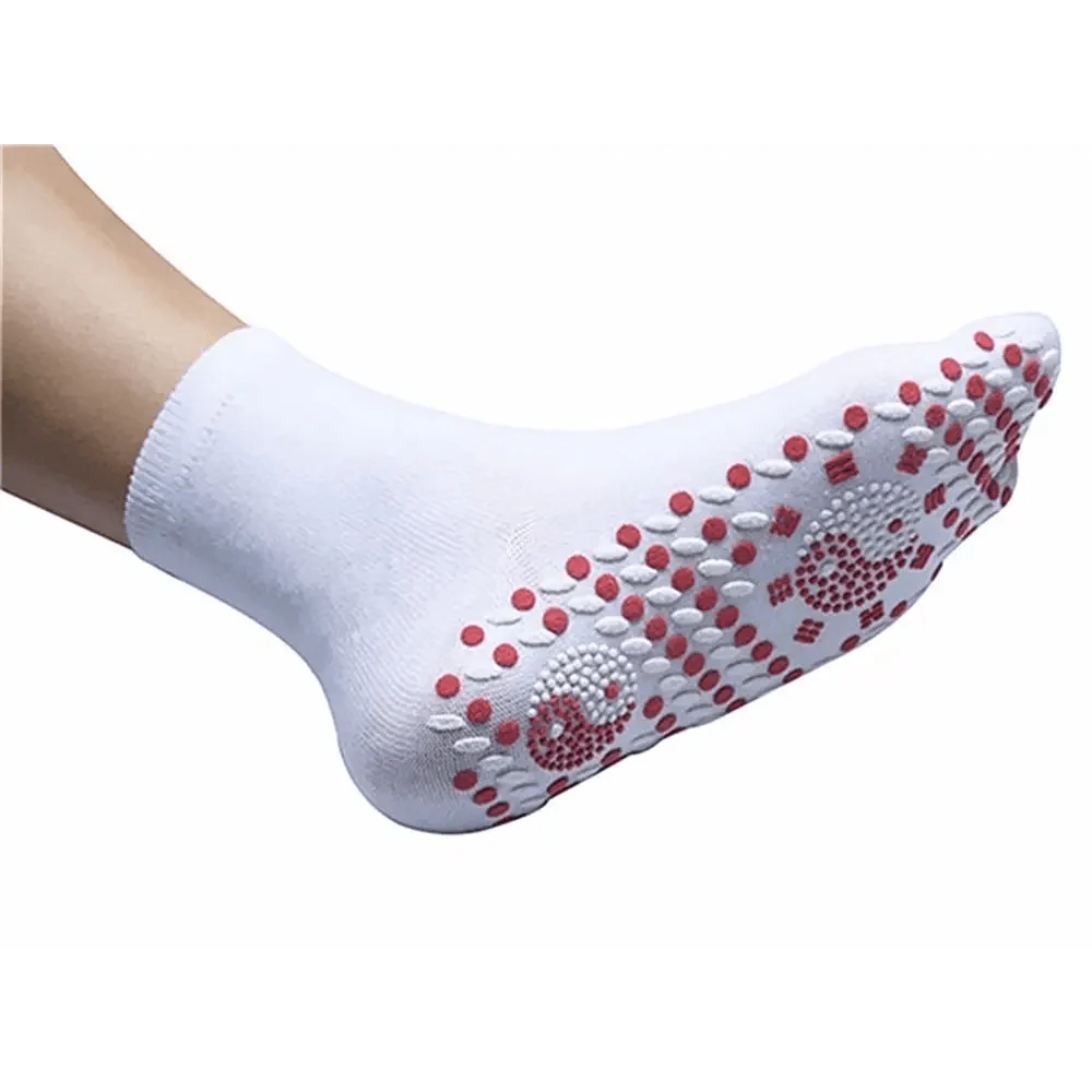 Chaussettes magnétiques auto-chauffantes unisexe Auto-chauffantes Confortables Hiver Chaudes Massage Douces Soulagement de la douleur